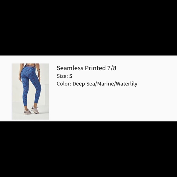 Fabletics Seamless Printed 7/8 Leggings - Picture 4 of 4